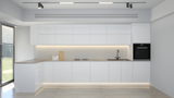 Velmora L-Inselküche KÜ-AS-020 – 410 × 130 cm – Weiß Hochglanz – Großzügige Küche mit Kochinsel – Ansicht 5