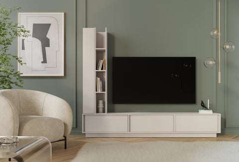 Velor TV-Lowboard in Kaschmir – Ansicht 3