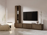 Velor TV-Lowboard in Walnuss Villa – Ansicht 3
