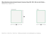 Waschbeckenunterschrank Amaris Cosmos Grau 50 × 59 × 40 cm mit 2 Schubladen – Maßzeichnung