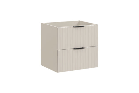 Badmöbel-Set Ardena Kaschmir 100 cm – Waschbeckenunterschrank Ardena Kaschmir matt 60 × 57 × 46 cm mit 2 Schubladen