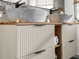 Waschbeckenunterschrank Ardena Kaschmir matt 80 × 57 × 46 cm mit 2 Schubladen – Ansicht 8