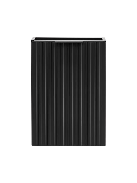 Badmöbel-Set Ardena Schwarz 40 cm – Waschbeckenunterschrank Ardena Schwarz matt / Innenseite Graphit 40 × 57 × 22 cm mit 1 Tür