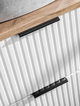 Waschbeckenunterschrank Ardena Weiß matt 60 × 57 × 46 cm mit 2 Schubladen – Ansicht 7