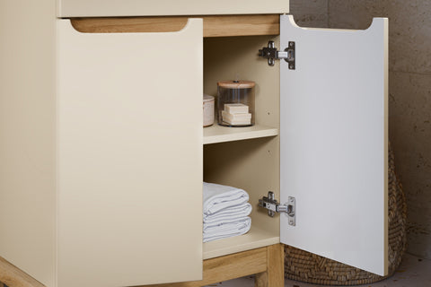 Waschbeckenunterschrank Balvina Kaschmir matt 60 × 84 × 46 cm mit 2 Türen – Ansicht 5