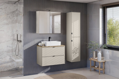 Waschbeckenunterschrank Bellisa Kaschmir matt 80 × 57 × 46 cm mit 2 Schubladen – Ansicht 5
