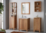 Waschbeckenunterschrank Clarvo Roman Eiche 60 × 79 × 46 cm mit 2 Türen
