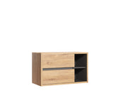Waschbeckenunterschrank Devara Shetland Eiche 100 × 59,8 × 45,5 cm mit 2 Schubladen