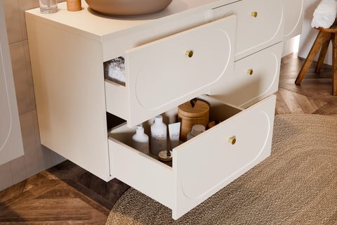 Waschbeckenunterschrank Donessa Sand 60,2 × 57 × 46 cm mit 2 Schubladen – Ansicht 7