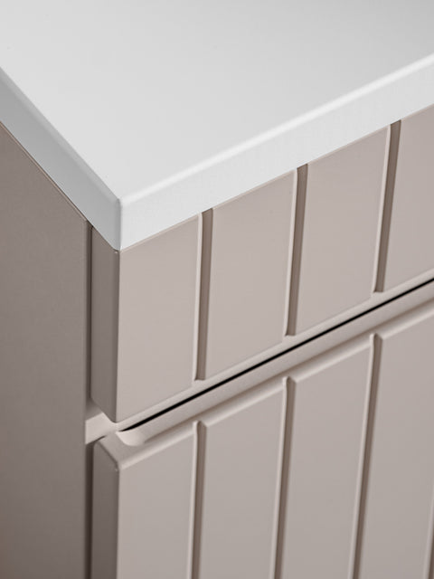 Waschbeckenunterschrank Ikona Kaschmir matt 100 × 46 × 45,6 cm mit 1 Schublade – Ansicht 7