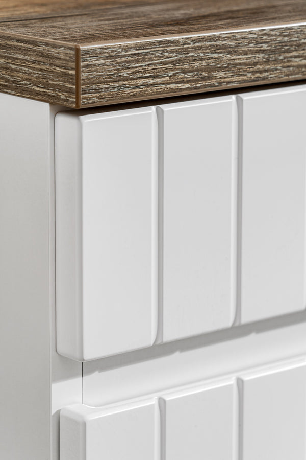 Waschbeckenunterschrank Ikona Weiß 80 × 46 × 45,6 cm mit 1 Schublade