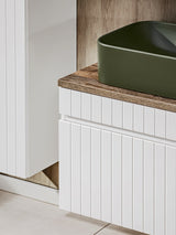 Waschbeckenunterschrank Ikona Weiß 80 × 46 × 45,6 cm mit 1 Schublade – Ansicht 7