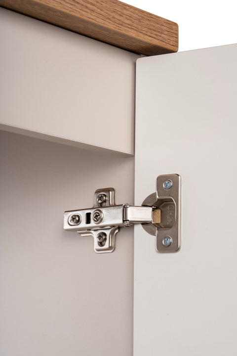 Waschbeckenunterschrank Novira Kaschmir matt 80 × 57 × 39 cm mit 2 Schubladen – Ansicht 4