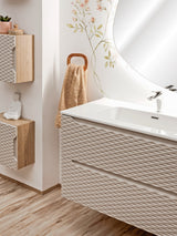 Waschbeckenunterschrank Oceana Beige 120 × 57 × 46 cm mit 2 Schubladen – Ansicht 5
