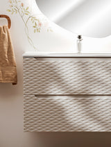 Waschbeckenunterschrank Oceana Beige 70 × 57 × 46 cm mit 2 Schubladen – Ansicht 4