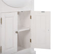 Waschbeckenunterschrank Romanza Weiß 85 × 81 × 32 cm mit 2 Türen – Ansicht 5