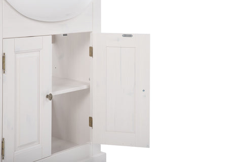 Waschbeckenunterschrank Romanza Weiß 85 × 81 × 32 cm mit 2 Türen – Ansicht 5