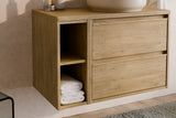 Waschbeckenunterschrank Violetta Cremona Eiche 60 × 50 × 46 cm mit 2 Schubladen – Ansicht 5
