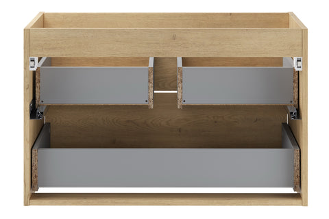 Waschbeckenunterschrank Violetta Cremona Eiche 80 × 50 × 46 cm mit 2 Schubladen – Ansicht 4