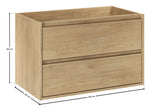 Waschbeckenunterschrank Violetta Cremona Eiche 80 × 50 × 46 cm mit 2 Schubladen – Ansicht 8