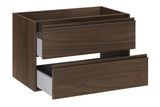 Waschbeckenunterschrank Violetta Walnuss Villa 80 × 50 × 46 cm mit 2 Schubladen – Ansicht 3