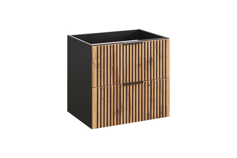 Waschbeckenunterschrank Xylara Wotan Eiche 80 × 57 × 46 cm mit 2 Schubladen – Ansicht 4