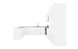 Velmora U-Form Küche KÜ-AS-010 – 310 × 289 × 210 cm – Weiß Hochglanz – mit viel Stauraum und MDF-Fronten