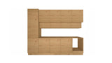 Nexa Küchenzeile KÜ06-L – Woodline – 300 cm – Moderne Familienküche mit Hochschrank und großzügigem Stauraum