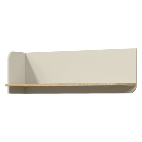 Yuki Wandregal 90 cm in Graubeige / Eiche geölt